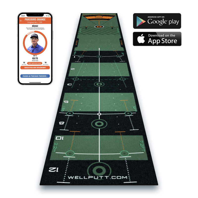 【ほぼ未使用】WELLPUTT 3m Putting training mat golf indoor - 3m Classic | Wellputt