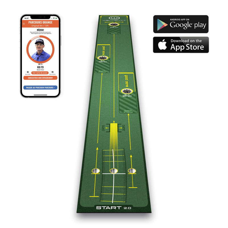 Putting training mat golf indoor - 3m Start 2.0 | Wellputt