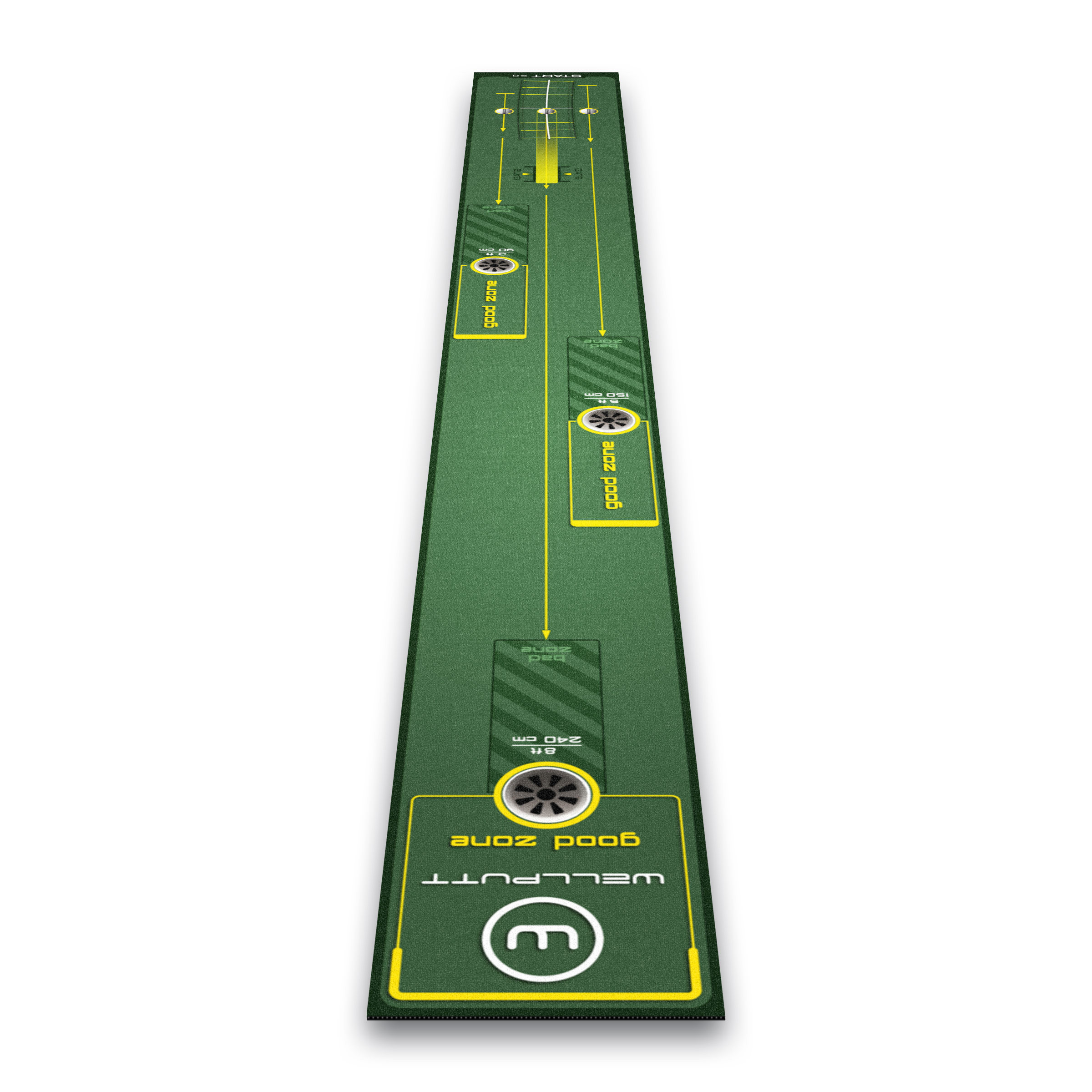 【ほぼ未使用】WELLPUTT 3m Putting training mat golf indoor - 3m Start 2.0 | Wellputt