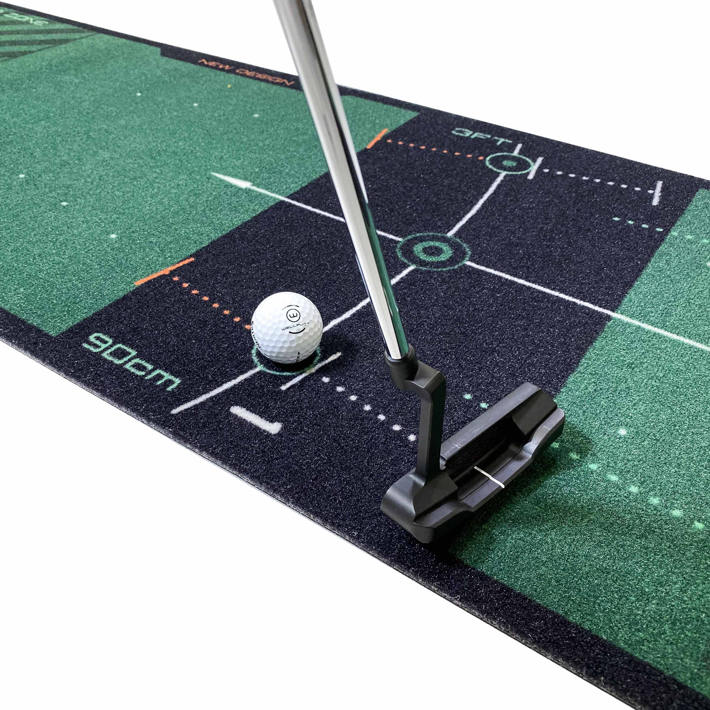 ★新品★WELLPUTT 4m BLACK／NEW DESIGN EDITION Putting training mat golf indoor - 4m Classic | Wellputt
