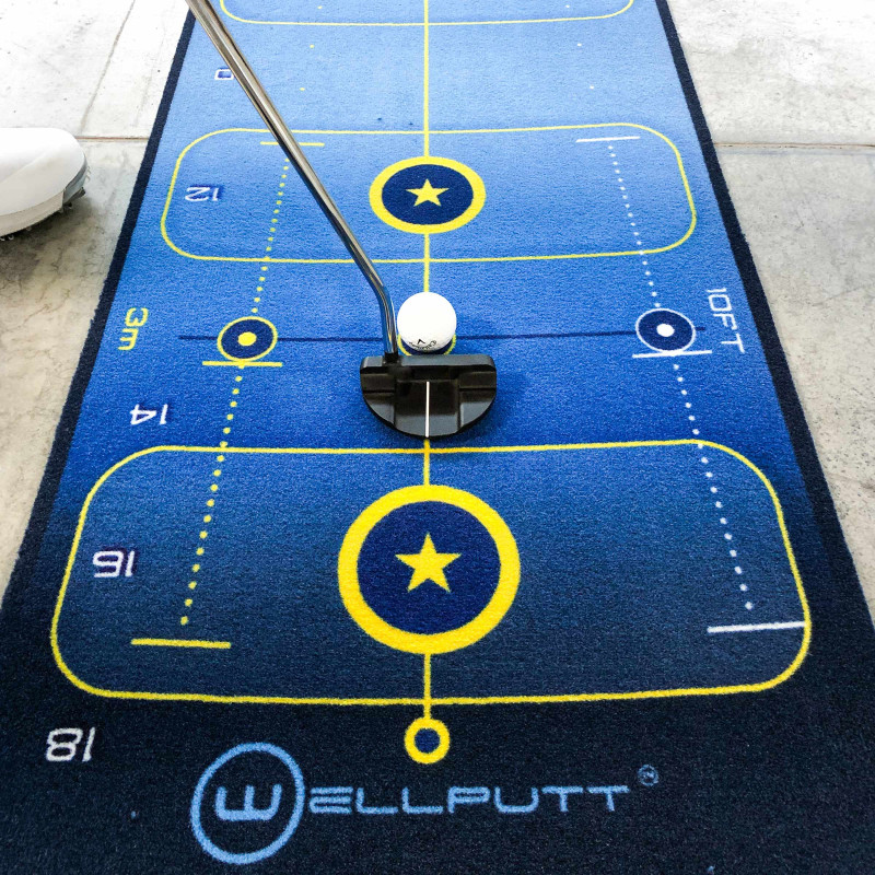 Putting training mat golf indoor 4m Europe Wellputt