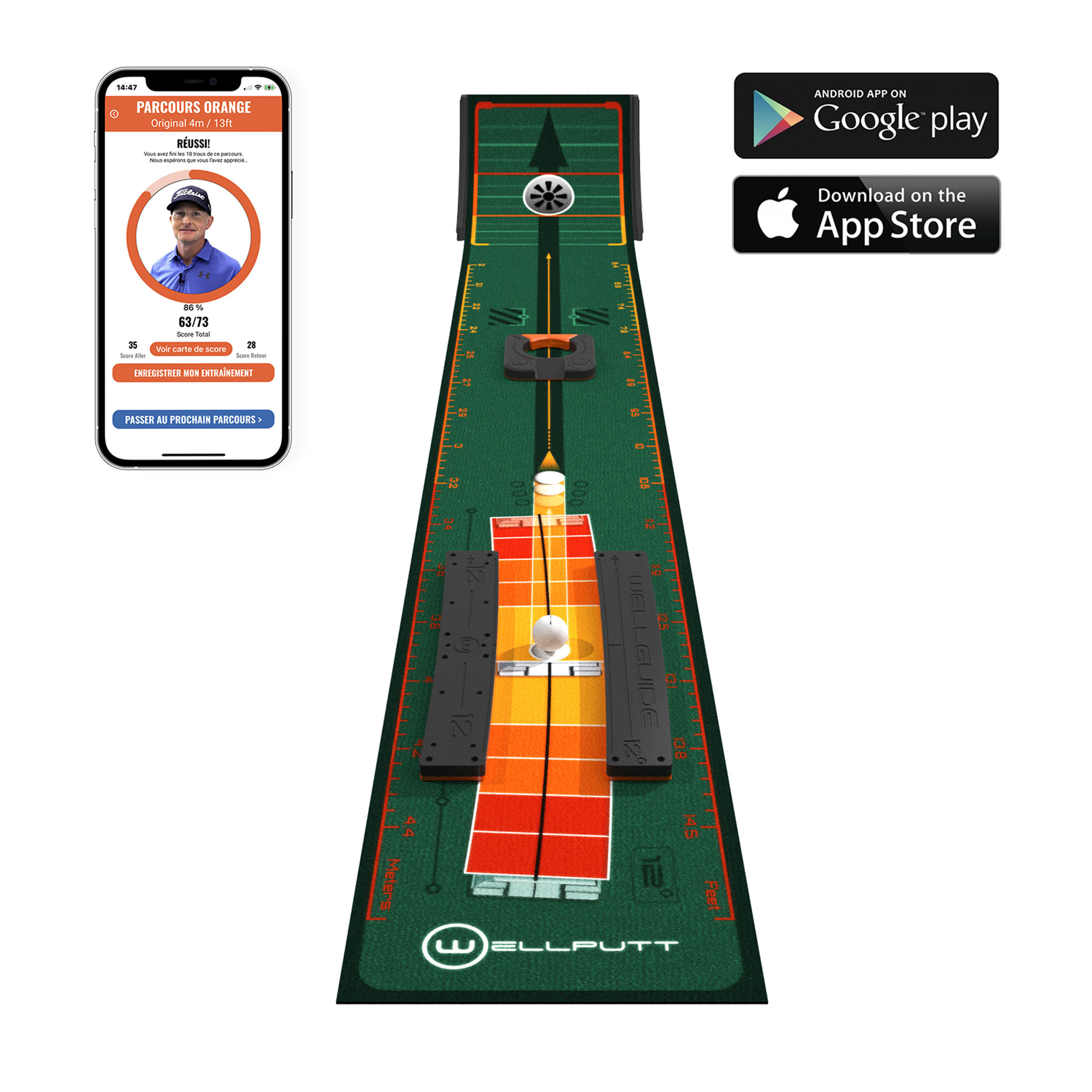 Putting training mat golf indoor - Stroke Master | Wellputt