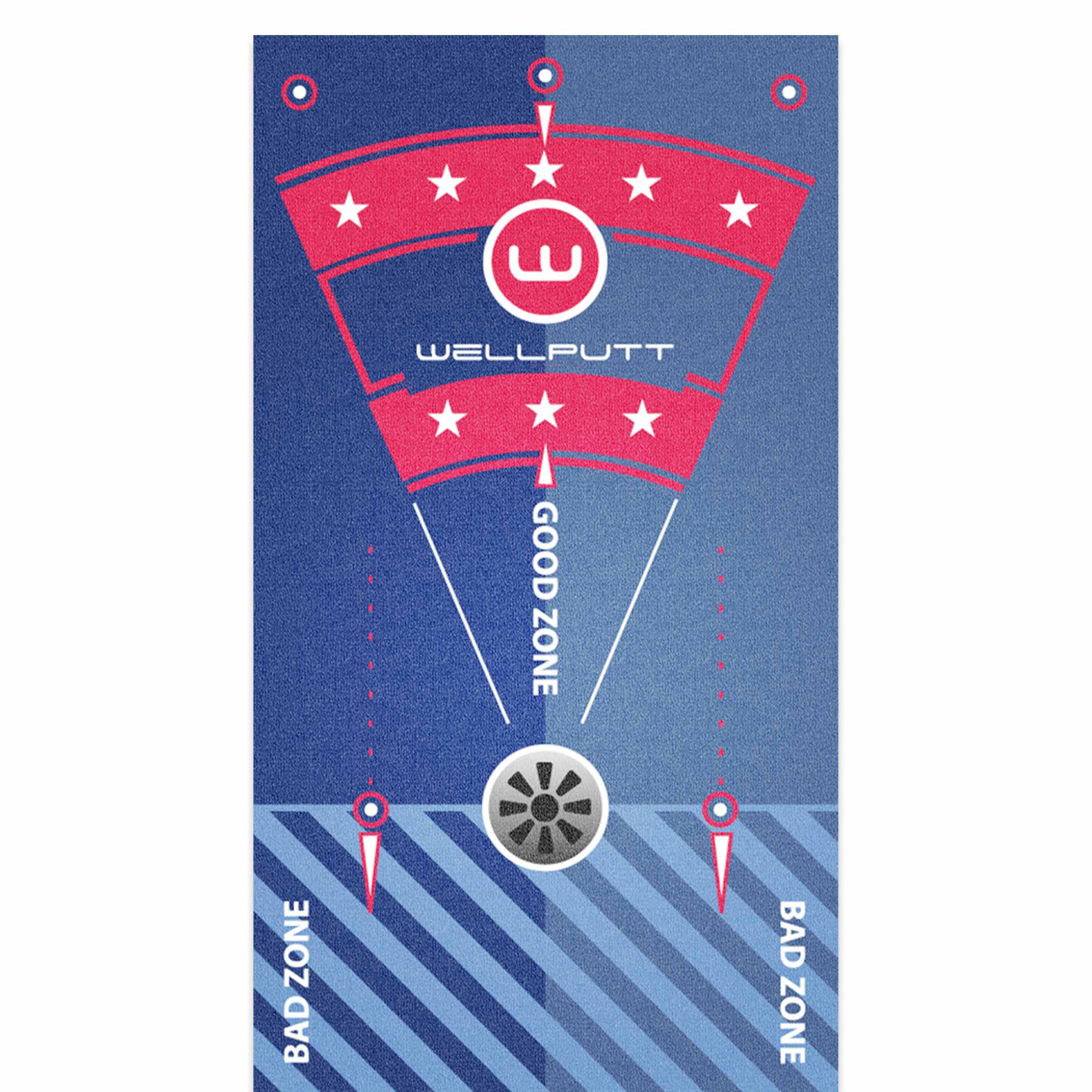 Putting training mat golf indoor - 13ft Stars & Stripes