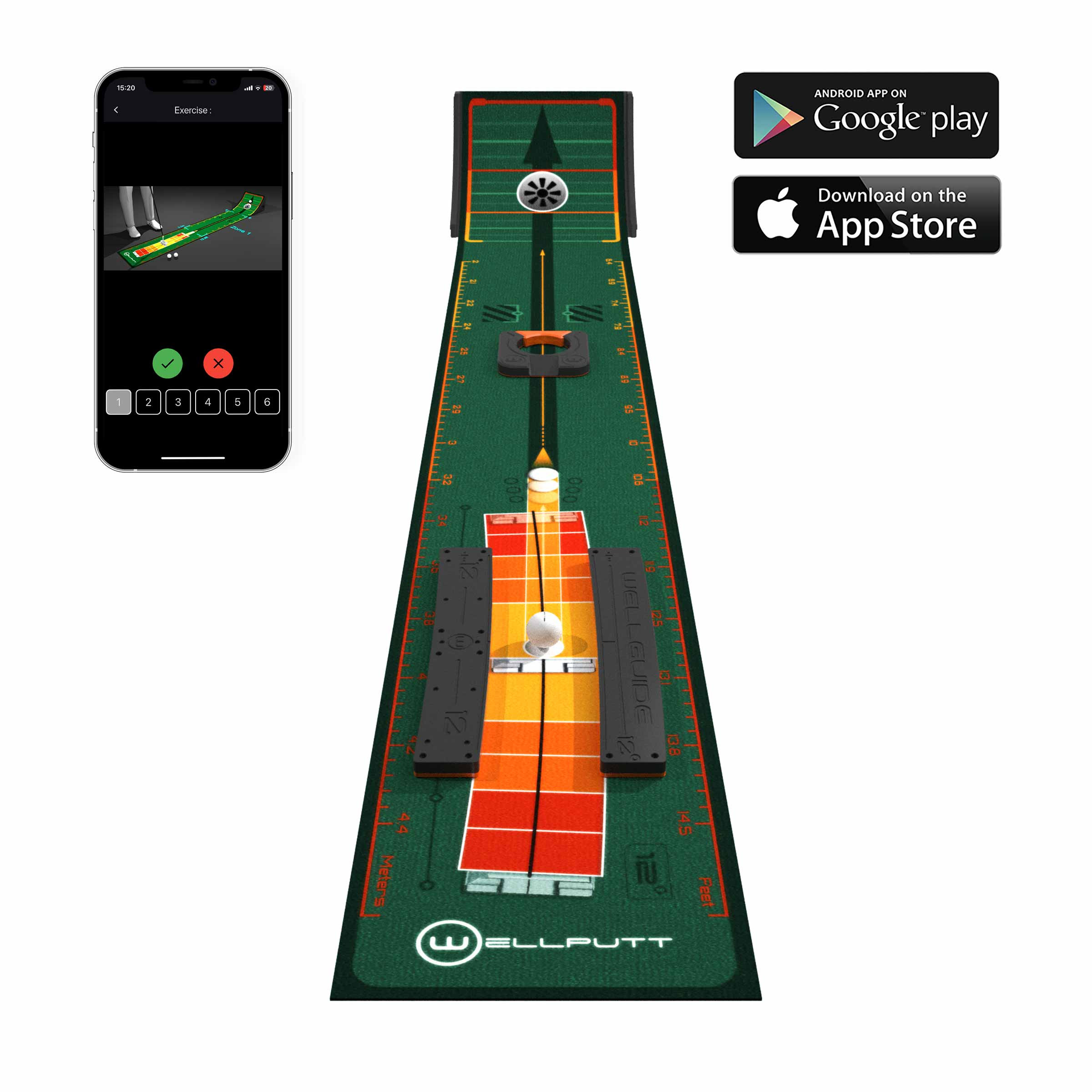 Putting training mat golf indoor - Stroke Master | Wellputt