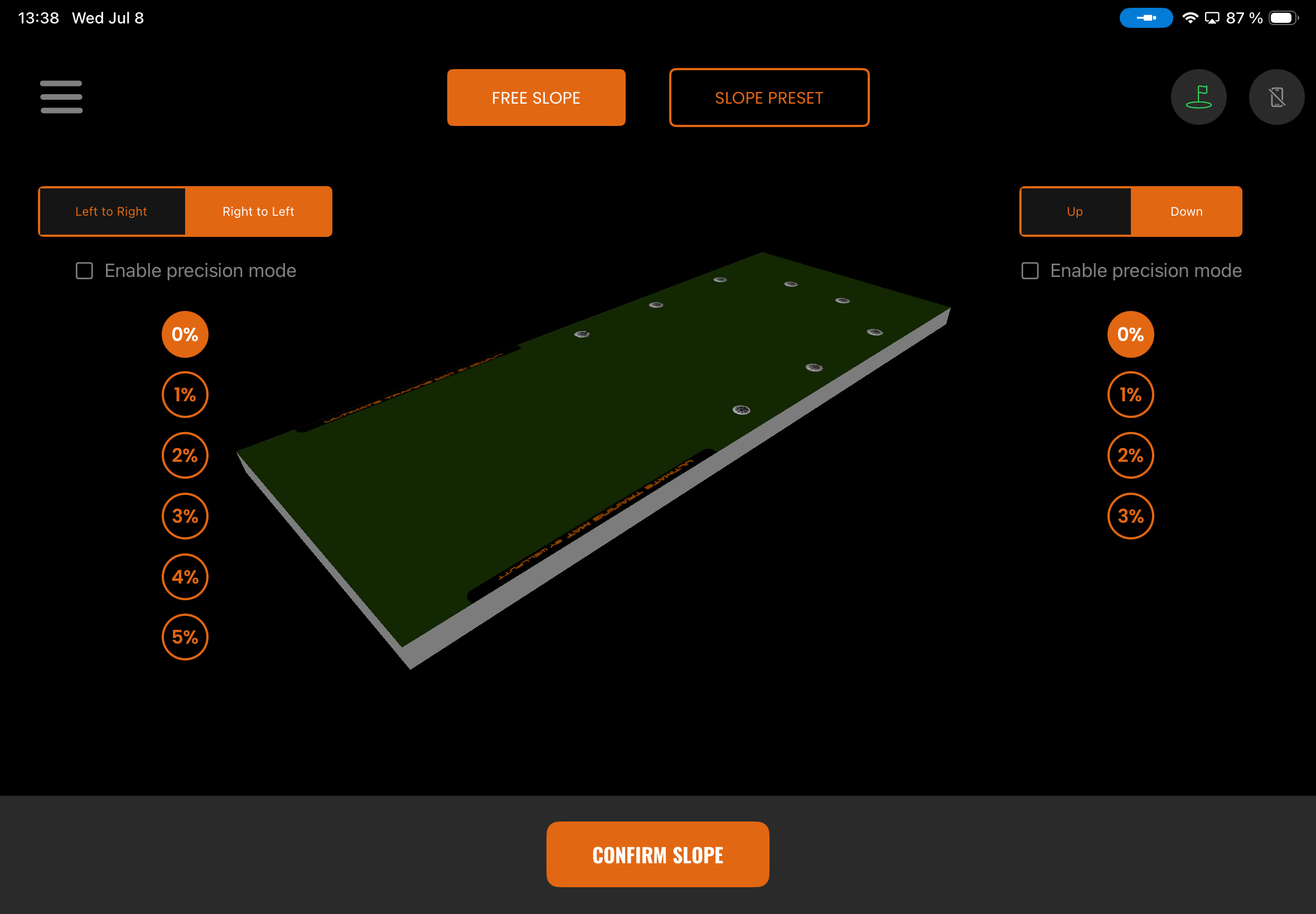 Wellputt app — free slope control