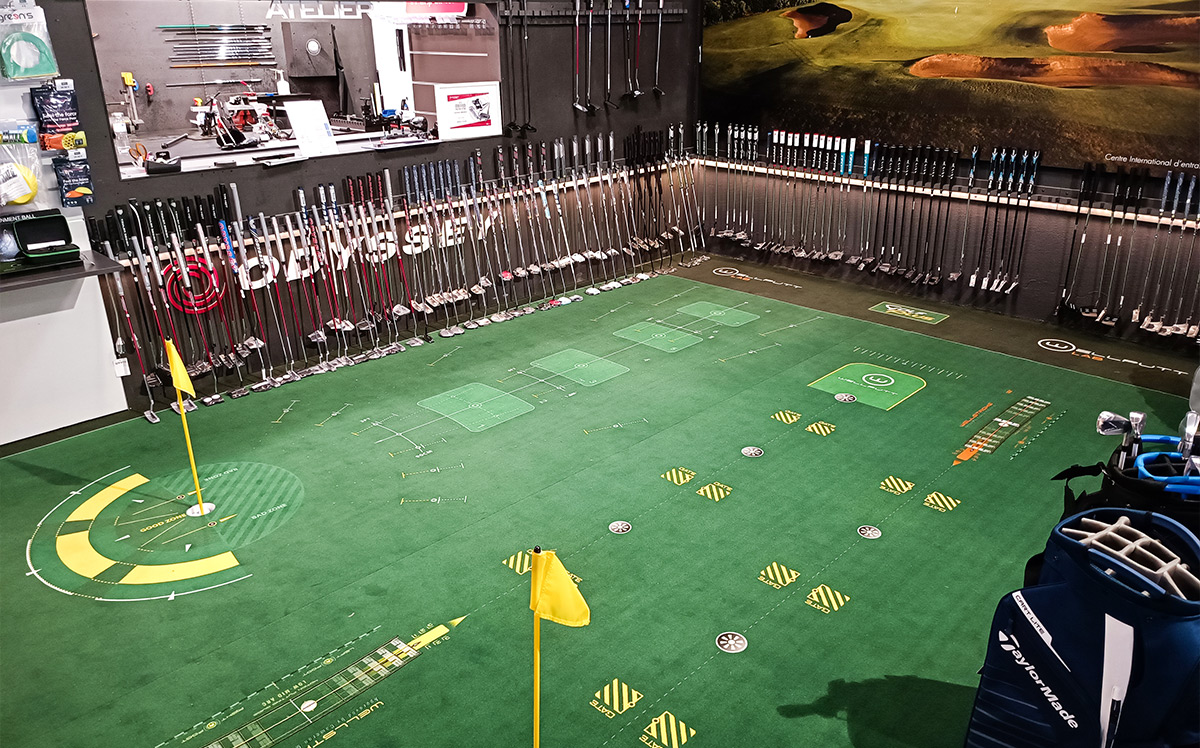 Custom surface installed in Golf Plus Store Biarritz